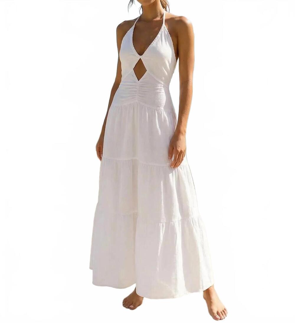 NEW COTTON NATURAL seava dress in white